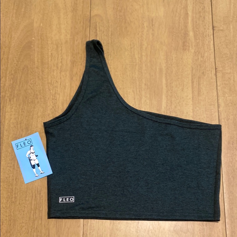 Fleo Green One-Shoulder Top